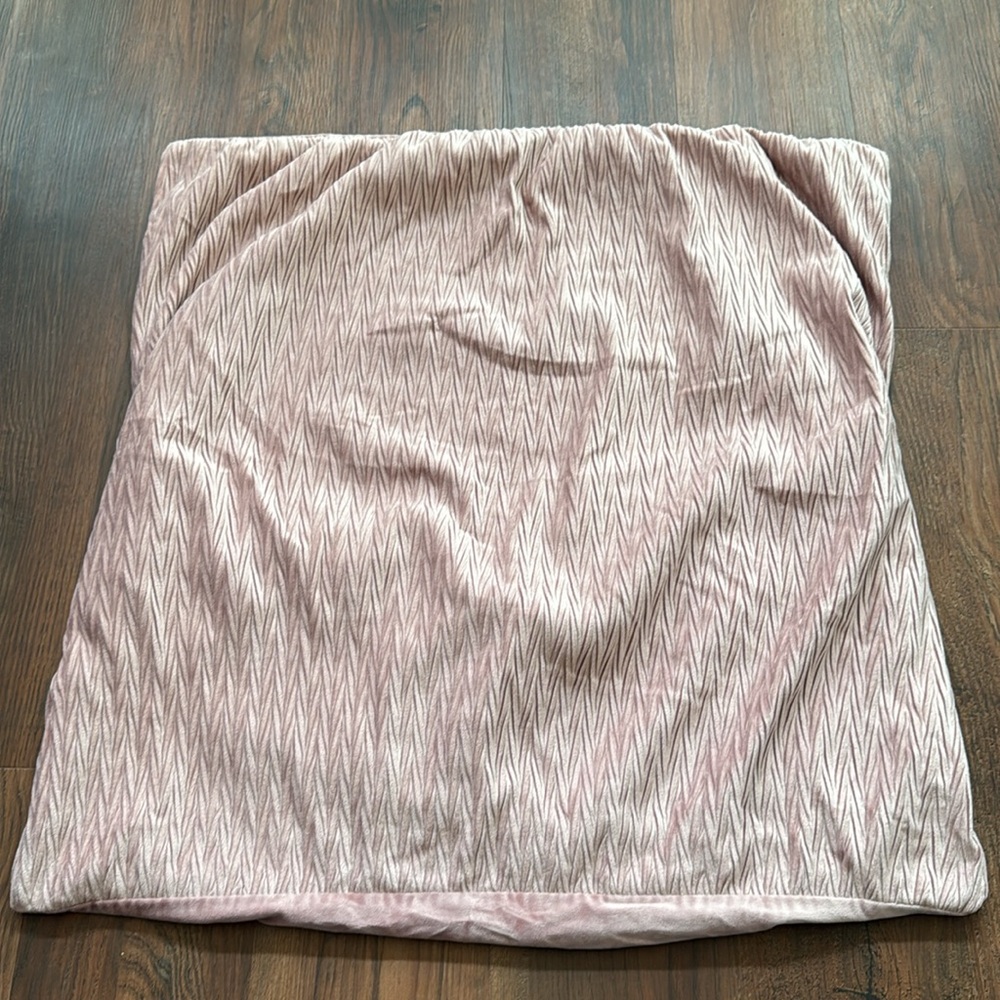 PHF Velvet Textured Wrinkled Euro ShamPillow Covers Size 26x26 Color Rose Pink